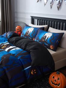 Set colcha sin relleno Halloween castillo - Multicolor - Ver 4