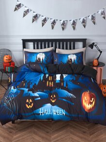 Set colcha sin relleno Halloween castillo - Multicolor - Ver 6