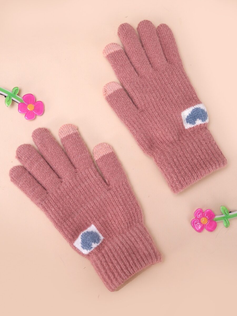 Heart Pattern Gloves - Multicolor - View 1