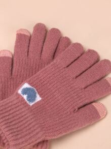 Heart Pattern Gloves - Multicolor - View 3