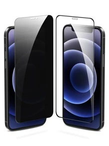 2st Privacy Skärmskydd i härdat glas kompatibelt med iPhone 15/15Pro/15Plus/15Promax - Ljusgrå - Visa 2