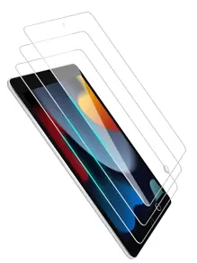 3pcs/Set 9H High-Aluminum Steel Tempered Film Protector Compatible With Ipad, Anti-Scratch Anti-Drop, Compatible With IPad Pro, IPad Air 3, IPad 5, IPad 6, IPad Air/Pro 11, IPad Air/Pro 13 Waterproof Shockproof Anti-Fingerprint Full Cover - Clear - View 2