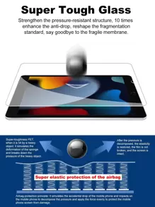 3pcs/Set 9H High-Aluminum Steel Tempered Film Protector Compatible With Ipad, Anti-Scratch Anti-Drop, Compatible With IPad Pro, IPad Air 3, IPad 5, IPad 6, IPad Air/Pro 11, IPad Air/Pro 13 Waterproof Shockproof Anti-Fingerprint Full Cover - Clear - View 3
