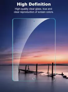 3pcs/Set 9H High-Aluminum Steel Tempered Film Protector Compatible With Ipad, Anti-Scratch Anti-Drop, Compatible With IPad Pro, IPad Air 3, IPad 5, IPad 6, IPad Air/Pro 11, IPad Air/Pro 13 Waterproof Shockproof Anti-Fingerprint Full Cover - Clear - View 4