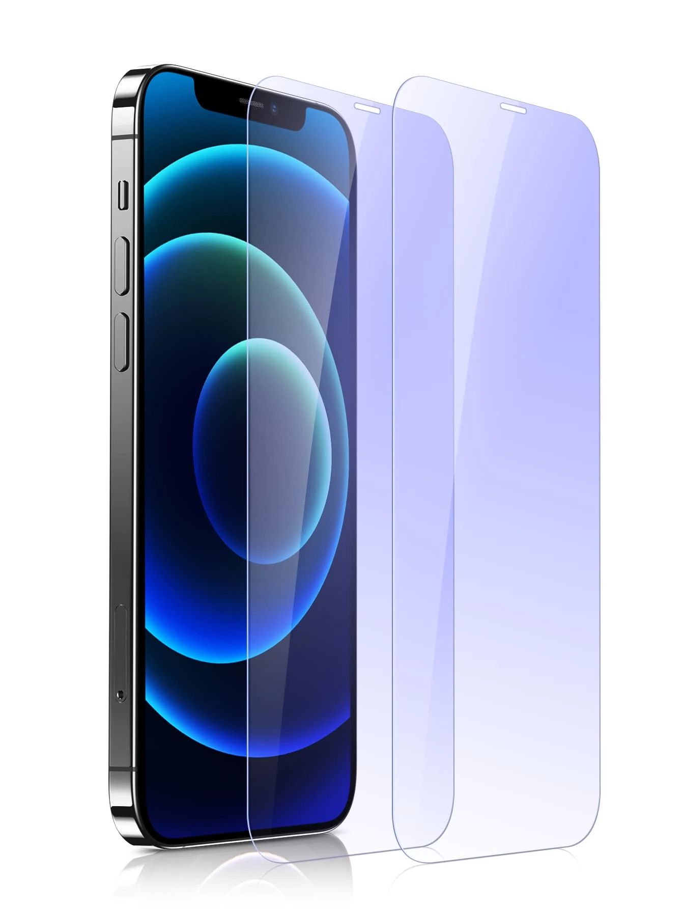 2 件装护眼手机钢化膜适用于 iPhone 16/16 Plus/16 Pro/16 Pro Max/15/15Pro/15 Plus/15 Pro Max - 淡紫色 - 查看 1