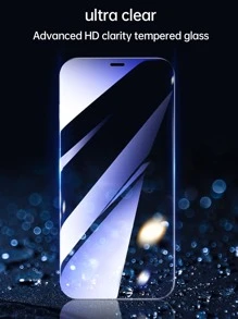 2 件装护眼手机钢化膜适用于 iPhone 16/16 Plus/16 Pro/16 Pro Max/15/15Pro/15 Plus/15 Pro Max - 淡紫色 - 查看 3