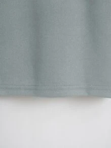 SHEIN EZwear 印花落肩袖短款T恤 - 淺灰色 - 查看 5