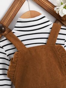 Toddler Girls Striped Tee & Pinafore Dress - Multicolor - View 4