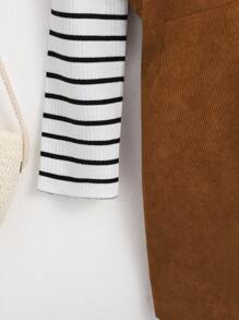 Toddler Girls Striped Tee & Pinafore Dress - Multicolor - View 5