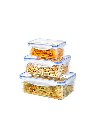 3入組透明食物儲藏盒