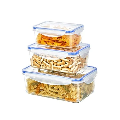 3入組透明食物儲藏盒