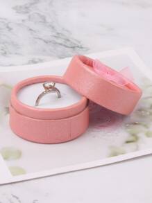 Small Round Jewelry Box/container 1pc Or 30pcs/pack - Pink - View 3