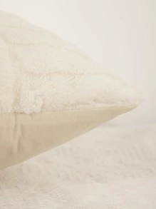 Miater 1 件幾何圖案蓬鬆提花枕套