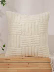 Miater 1 件幾何圖案蓬鬆提花枕套