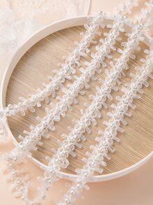1pc Faux Pearl Trang trí nội thất DIY Webbing - trắng - Xem 3
