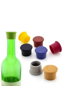 1pc Random Color Silicone Wine Stopper - Multicolor - View 2