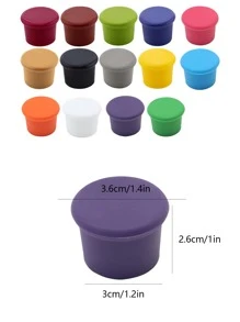 1pc Random Color Silicone Wine Stopper - Multicolor - View 3