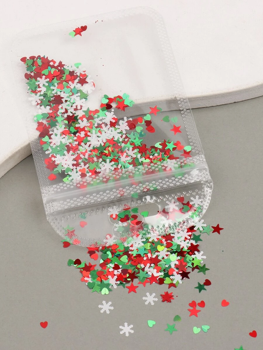 FULL BEAUTY 聖誕節1包亮片指甲藝術裝飾DIY指甲鑽石指甲裝飾品供應