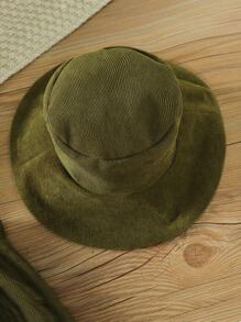 小女童花卉刺繡燈芯絨背帶洋裝