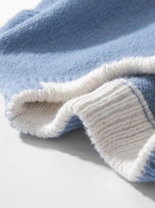 Manfinity Men Contrast Trim Jumper - Dusty Blue - View 3