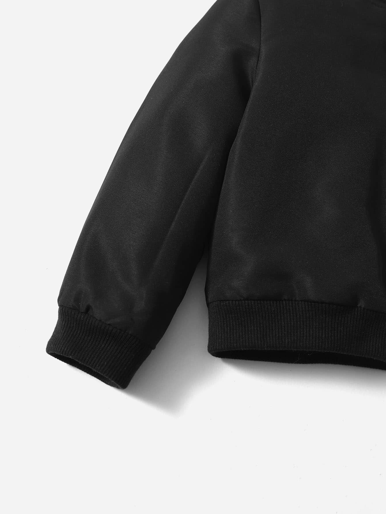 SHEIN Baby Boy Zip Up Bomber Jacket SHEIN USA