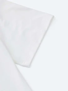 LittlestoMiddles 卡通和標語圖案T恤 - 白色 - 查看 5