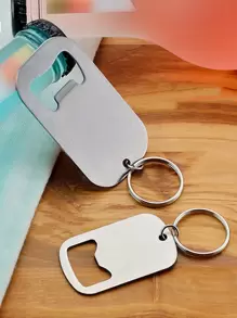 1pc/2pcs Multi-Functional Keychain Bottle Opener, Gift For Father - Silver - View 6