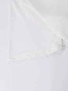 Chillumni Men Letter & Mushroom Print Tee & Drawstring Waist Shorts