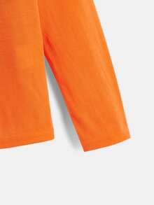 SHEIN Boys Slogan Graphic Tee - Orange - View 4