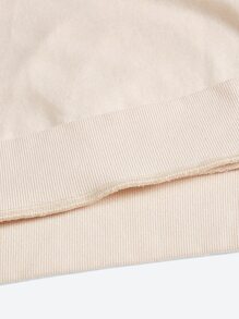 GAME Letter Graphic Drop Shoulder Pullover - Apricot - View 6