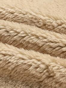 Manfinity Men Slant Pockets Teddy Lined Bomber Jacket Without Tee - Black - View 5