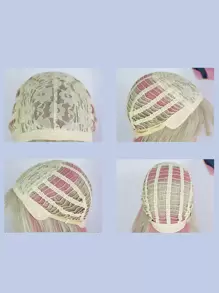 Long Body Wave Synthetic Wig With Bangs - Multicolor - View 5