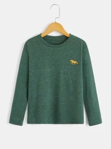 SHEIN 男孩馬印花T恤