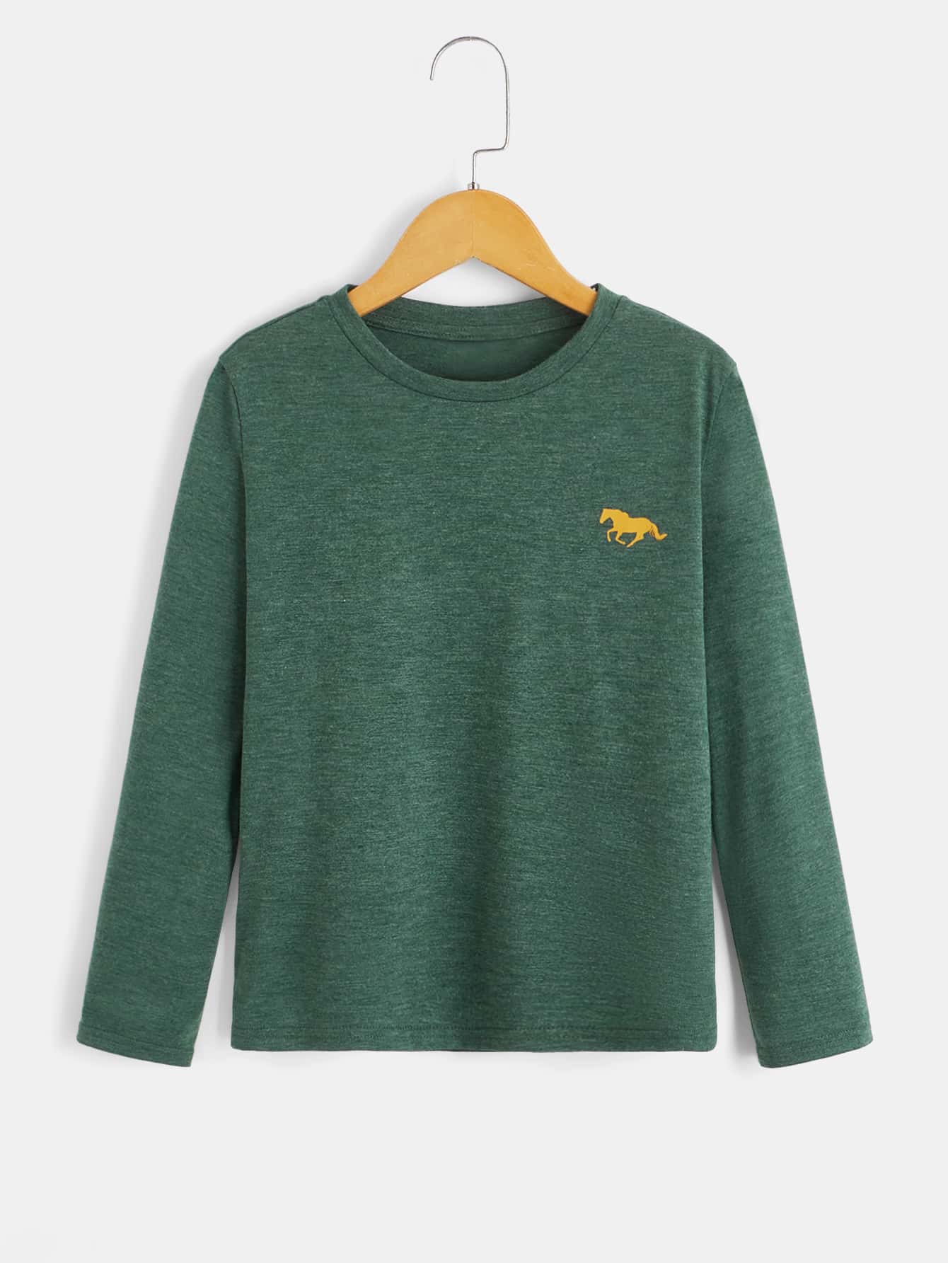 SHEIN 男孩馬印花T恤