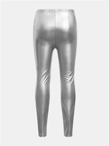 女孩2入組彈性腰帶緊身打底褲 - 彩色 - 查看 6