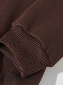 Bộ hai mảnh Gái Dây kéo Lá thư Giải trí - Cà phê nâu - Xem 6