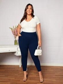 SHEIN Essnce 大碼彈性腰帶緊身褲