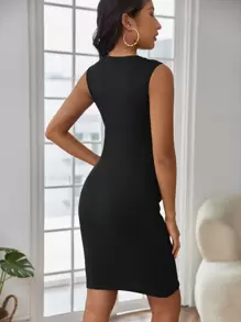 SHEIN Rochie tanc din tricot cu nervuri de maternitate