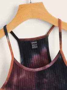 SHEIN EZwear Tie Dye Cami Top - Multicolor - View 4