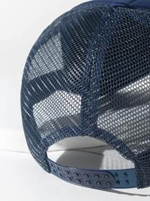 男士熊和字母圖案網眼棒球帽 - 藏蓝色 - 查看 3