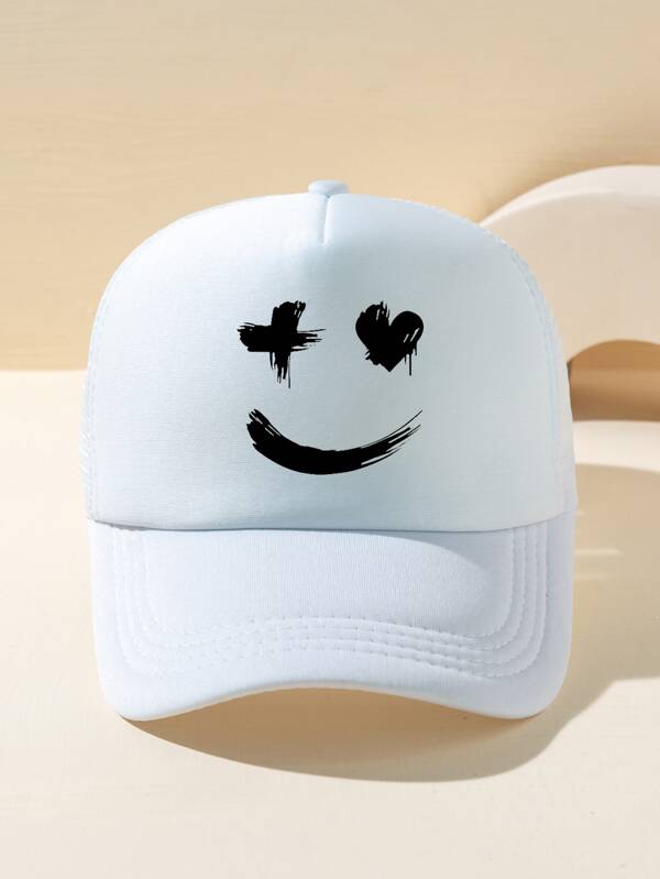 Men Expression Print Trucker Hat SHEIN USA