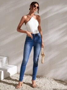 Firerie Solid Textured Cami Top - White - View 5