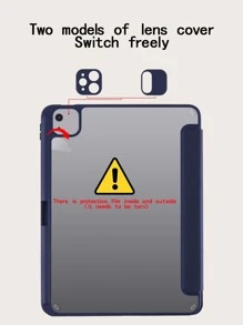 亚克力 Y 型折叠笔槽平板电脑保护壳，适用于 iPad Mini 6/Mini 7/9.7/10.2/10.5/Air 4/Air 5/10th/10.9/Pro 11"/Air 11"(M2)/Air 13"(M2)/Pro 11"(M4)/Pro 13"(M4) 2024 12.9 英寸，亚克力两面都有保护膜，使用前需撕下 - 寶藍色 - 查看 7