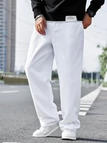 Manfinity Hypemode Men Cotton Slant Pocket Straight Leg Jeans - White - View 5