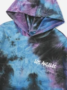 SHEIN Bộ hai mảnh Trai Lá thư Cà vạt nhuộm Giải trí - Nhiều màu - Xem 3