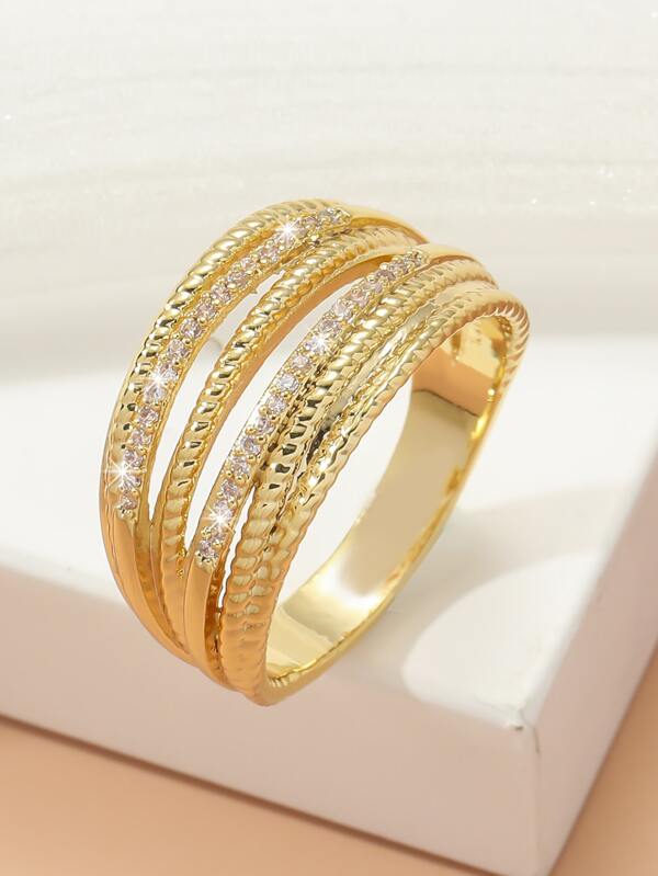 خاتم زخرفة مكعب زركونيا