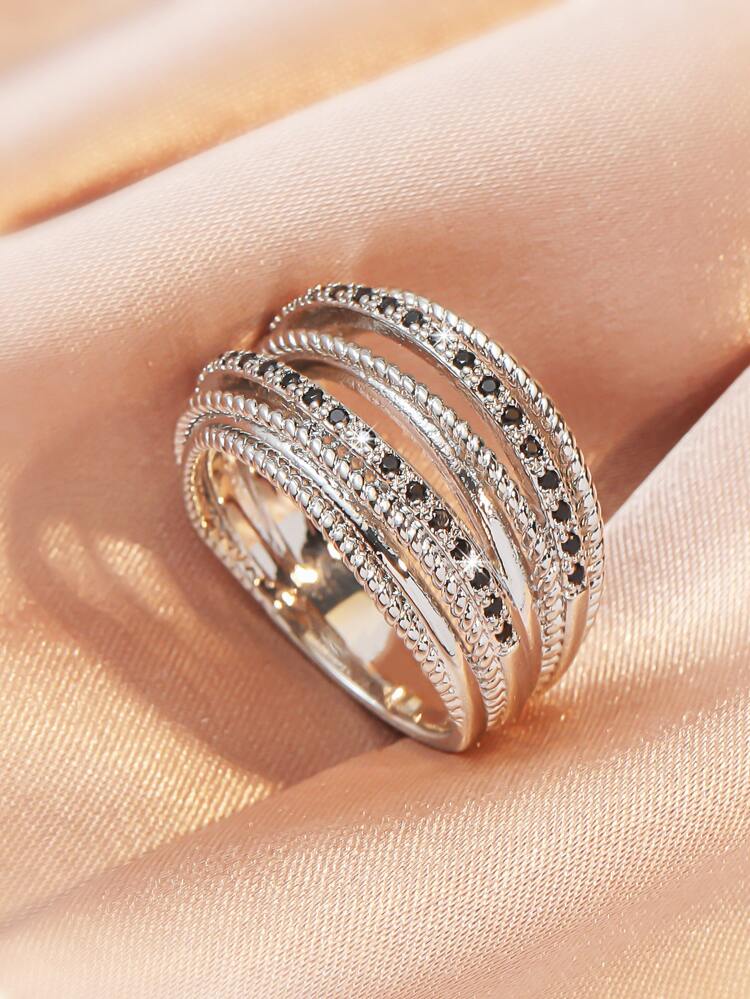 Cubic Zirconia Decor Ring