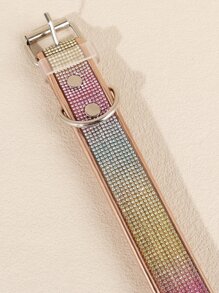 水鑽裝飾寵物項圈 - 彩色 - 查看 5