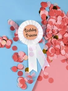 1入組生日派對胸章 - 彩色 - 查看 2