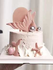 1 pieza Molde de silicona cola de pez en forma de caramelo - Rosa - Ver 4